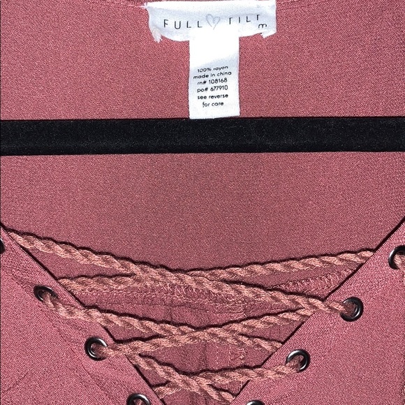 Pinkish red boho tie blouse - Picture 2 of 3